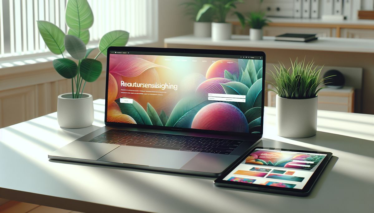 5 signs your website needs a redesign, modern laptop showing fresh web design